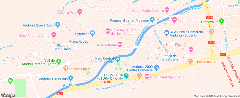 Отель Acta Arthotel на карте Андорры