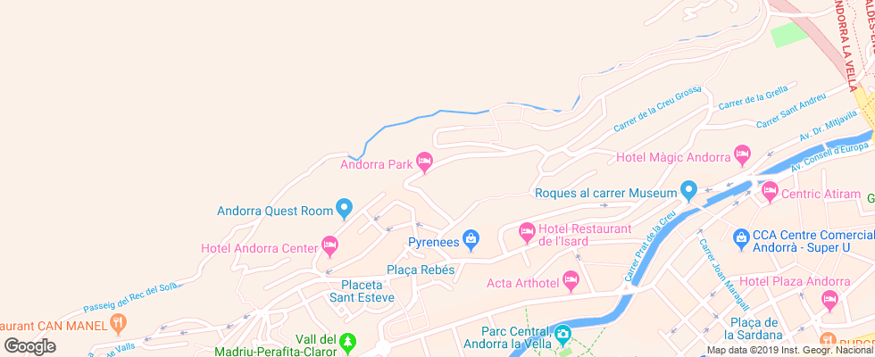Отель Andorra Park на карте Андорры