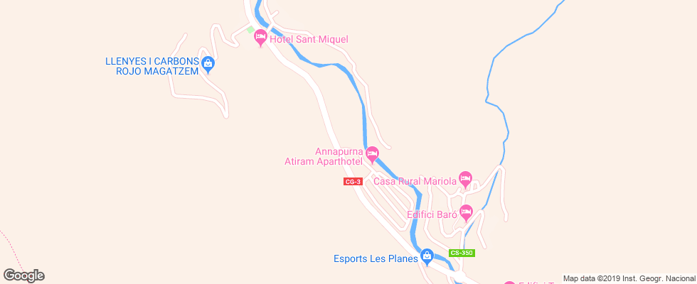 Отель Annapurna Aparthotel на карте Андорры