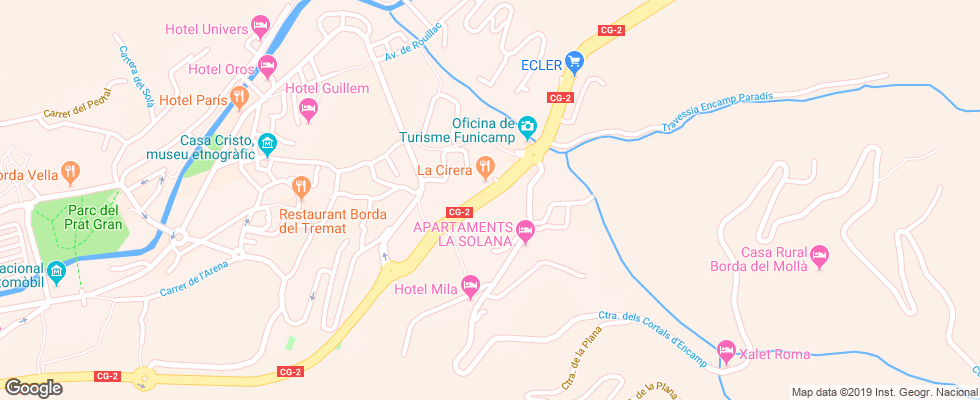 Отель Arbre De Neu на карте Андорры