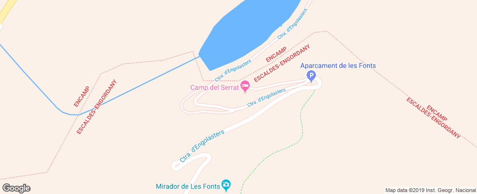Отель Camp Del Serrat на карте Андорры