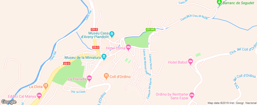Отель Coma на карте Андорры