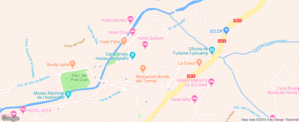 Отель Guillem на карте Андорры