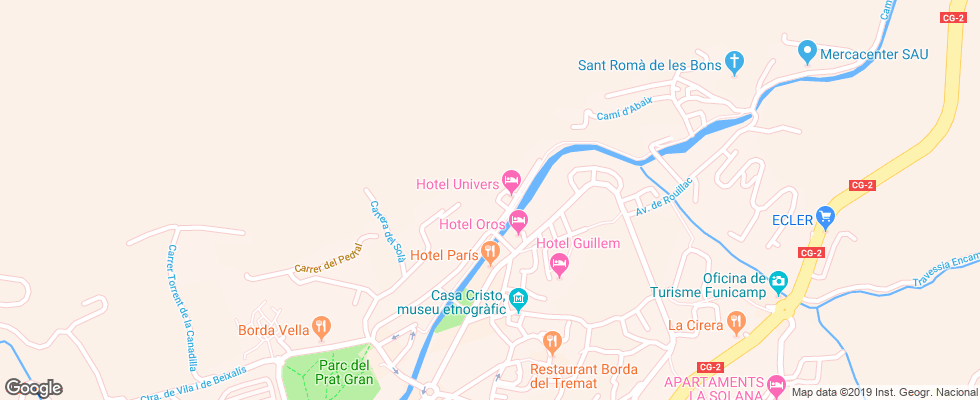 Отель Hermus Centre Vila на карте Андорры