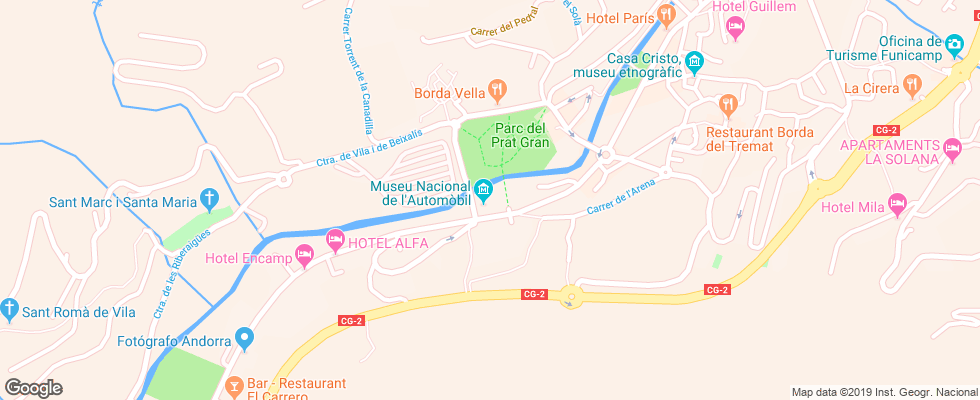 Отель La Mola на карте Андорры