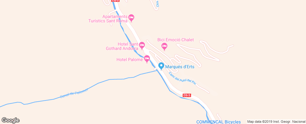 Отель Palome на карте Андорры