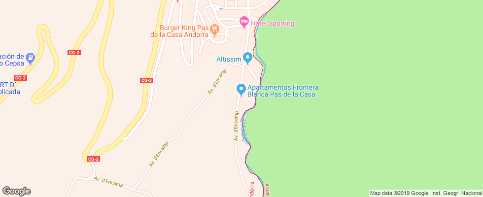 Отель Paradis Blanc Apt на карте Андорры