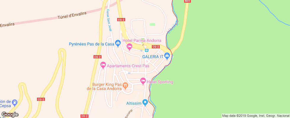 Отель Pic Mari Hotel на карте Андорры