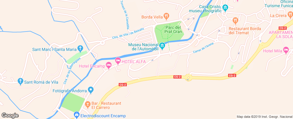 Отель Riu Blanc на карте Андорры