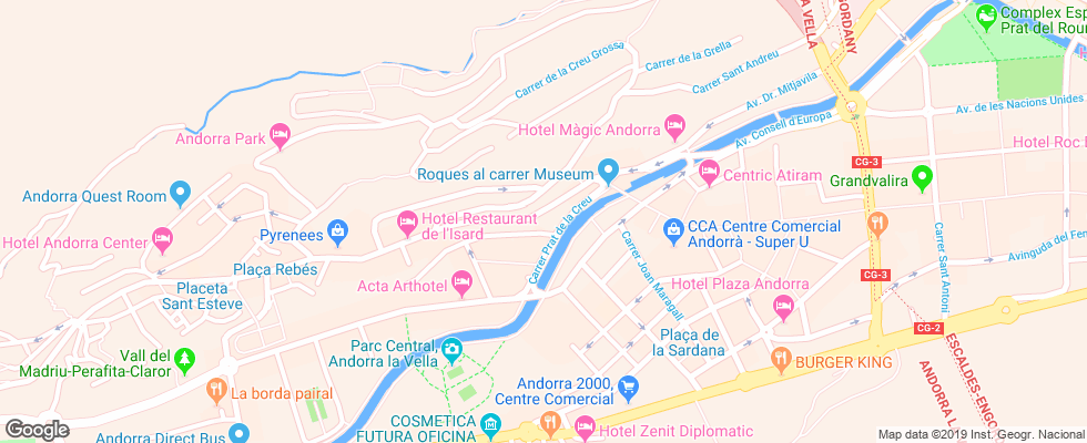 Отель Salvia на карте Андорры