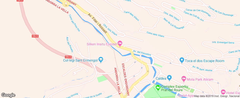 Отель Silken Insitu Eurotel на карте Андорры