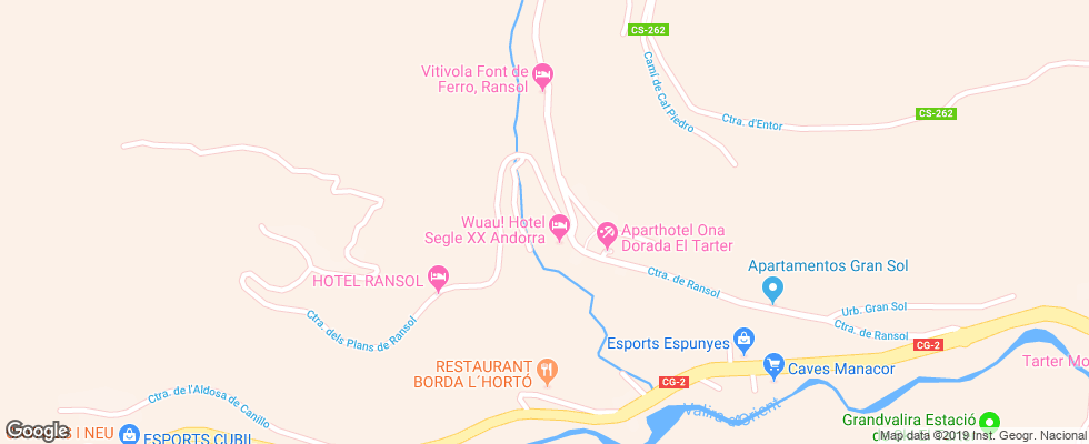 Отель Solana De Ransol App на карте Андорры