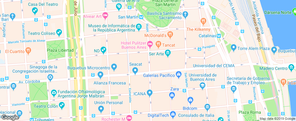 Отель Dazzler Tower Maipu на карте Аргентины