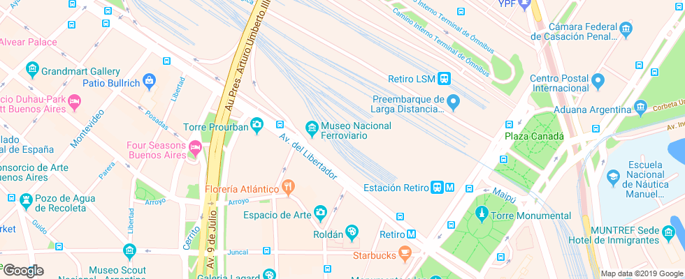 Отель Nh Crillon на карте Аргентины