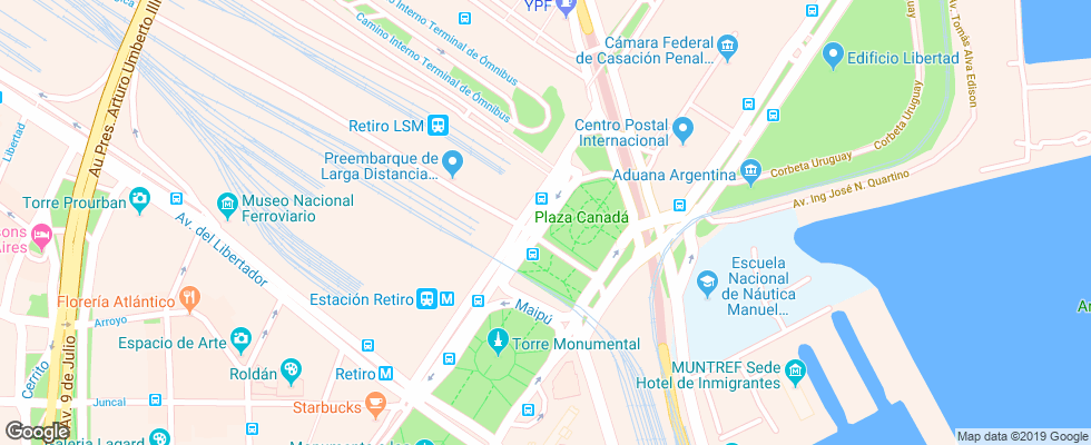 Отель Nh Lancaster на карте Аргентины