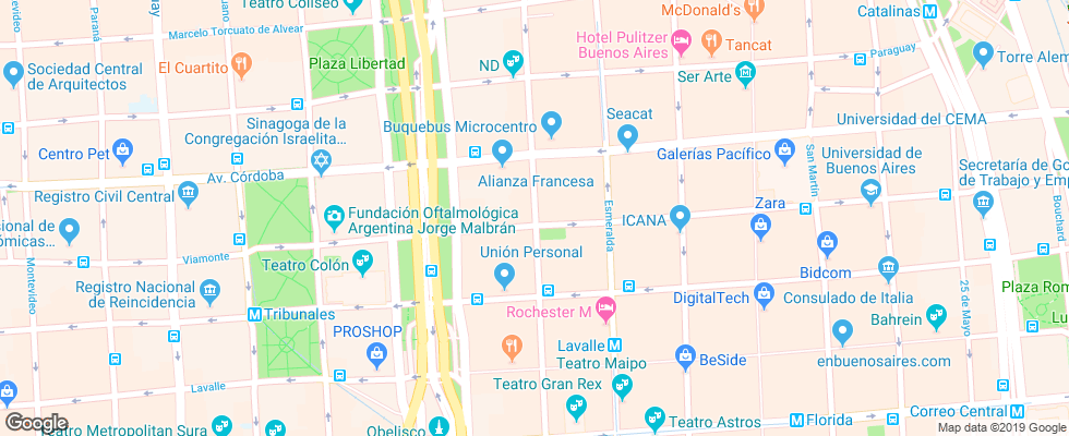 Отель Nh Latino на карте Аргентины