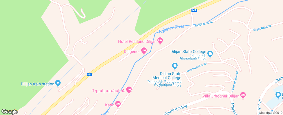 Отель Diligence Hotel на карте Армении