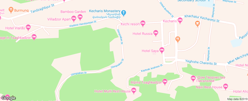 Отель Marriott Tsakhadzor на карте Армении