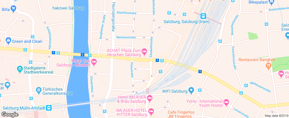 Отель Achat Plaza Zum Hirschen на карте Австрии