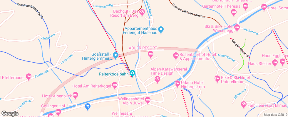 Отель Adler Resort на карте Австрии