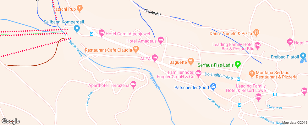 Отель Alfa на карте Австрии