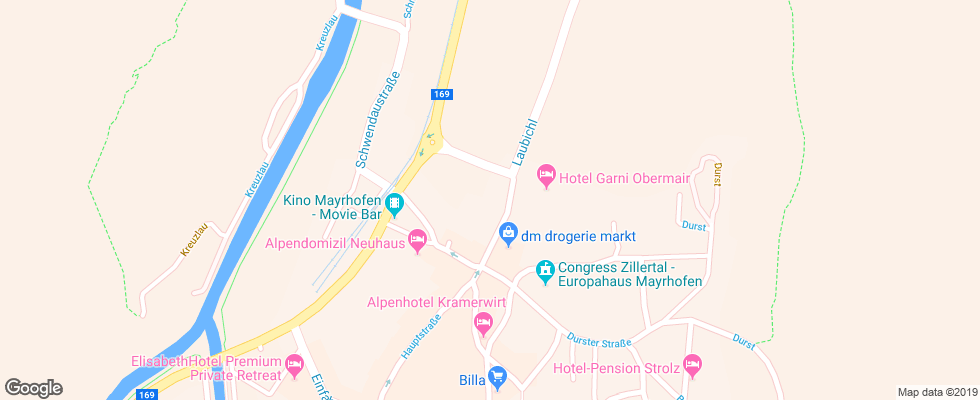 Отель Alpenhof Kristall на карте Австрии
