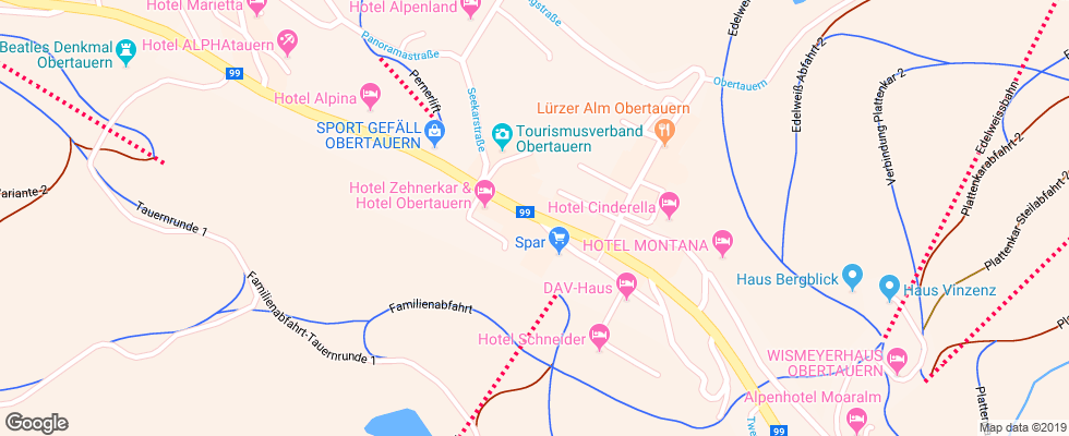 Отель Alpenhotel Tauernkoenig на карте Австрии
