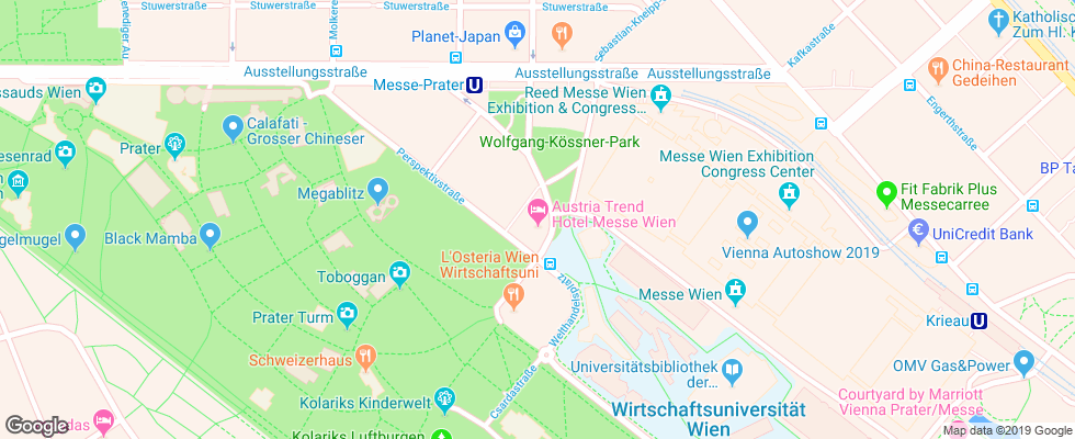 Отель Austria Trend Hotel Messe Wien на карте Австрии