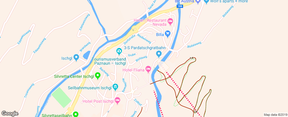 Отель Chamins на карте Австрии