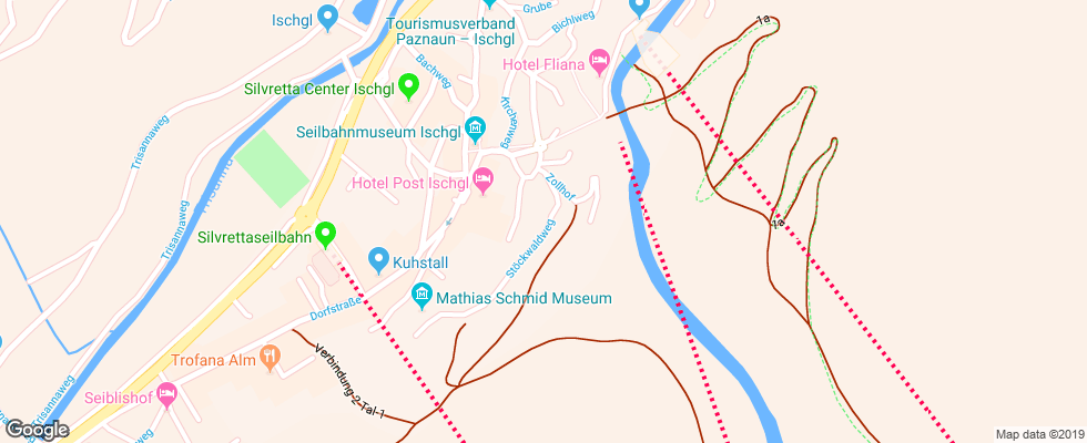 Отель Garni Bellevue на карте Австрии