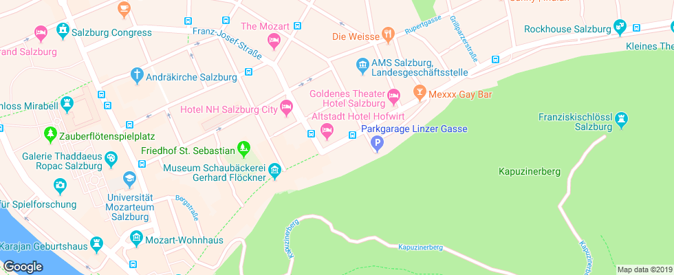 Отель Hofwirt на карте Австрии