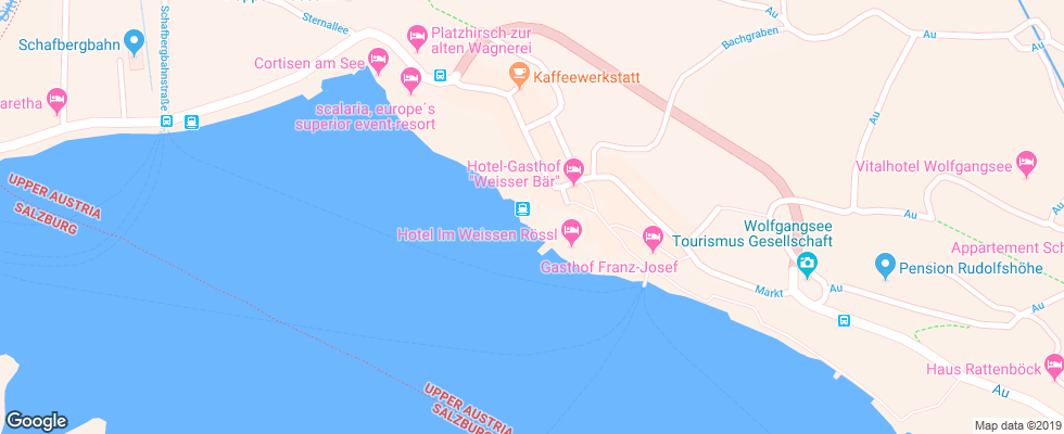 Отель Im Weissen Rossl на карте Австрии