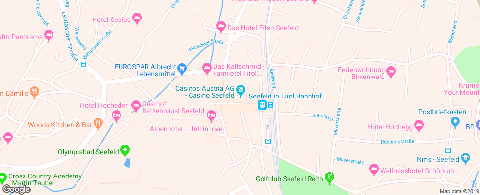 Отель Karwendelhof на карте Австрии