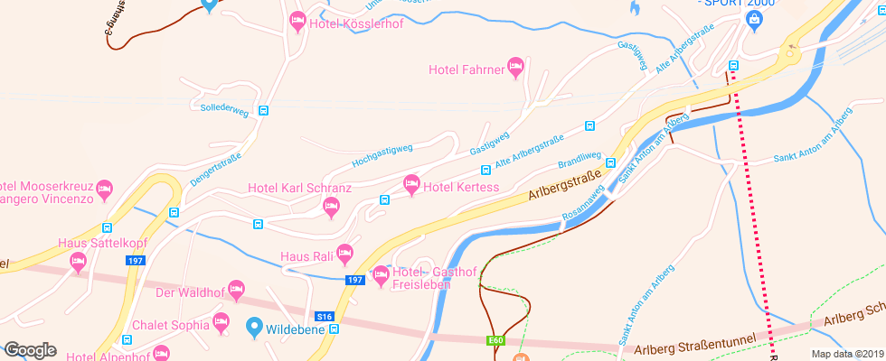 Отель Kertess на карте Австрии