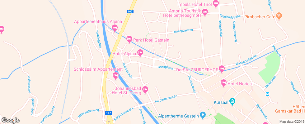 Отель Kur Und Sporthotel Alpina на карте Австрии