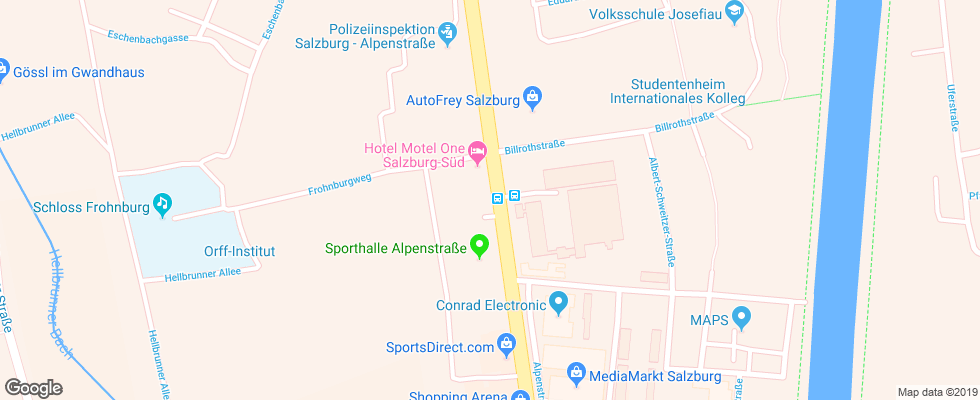 Отель One Salzburg Sud Motel на карте Австрии