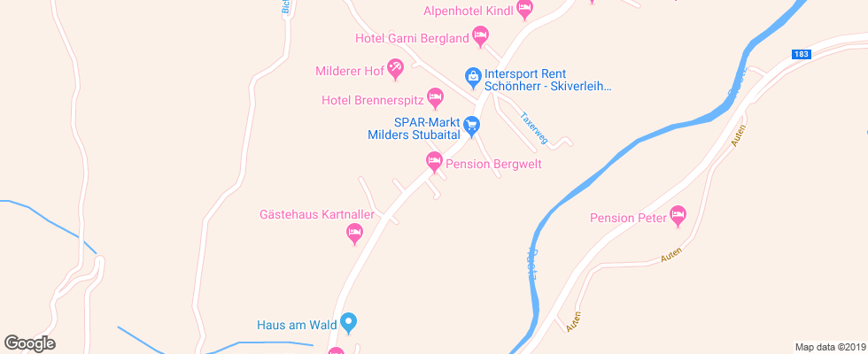 Отель Pension Bergwelt на карте Австрии