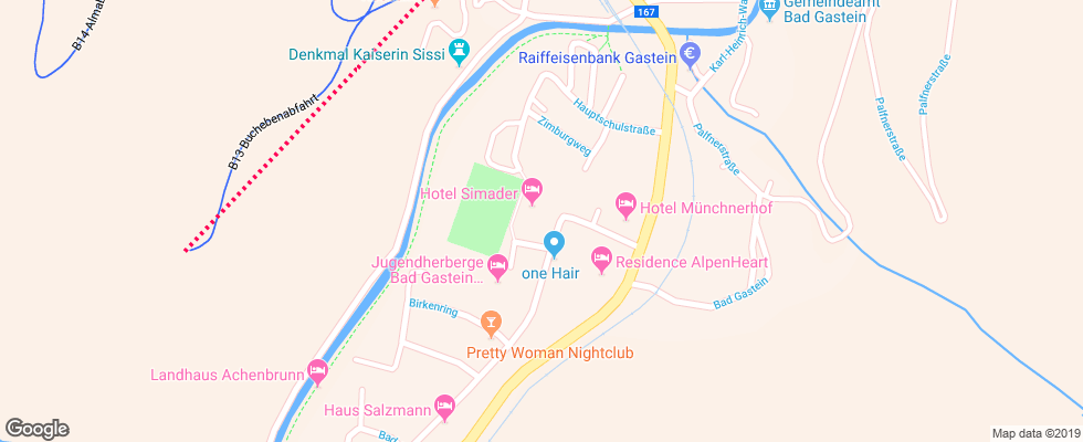 Отель Simader на карте Австрии