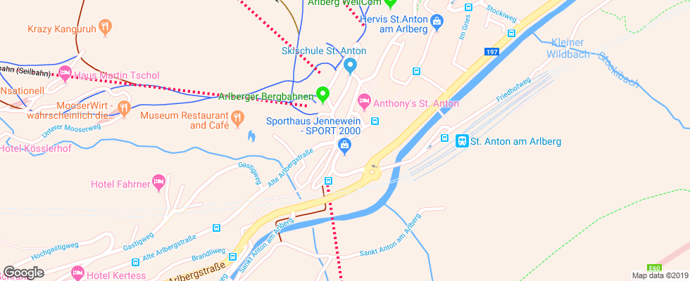 Отель Sporthotel St. Anton на карте Австрии