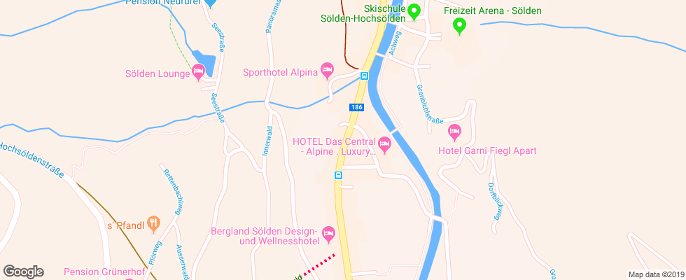 Отель Tyrol Soelden на карте Австрии