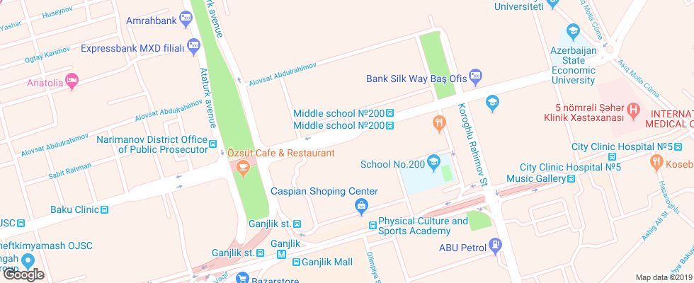 Отель Consul на карте Азербайджана