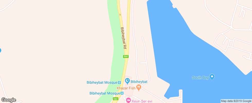 Отель The Crescent Beach Hotel Baku на карте Азербайджана