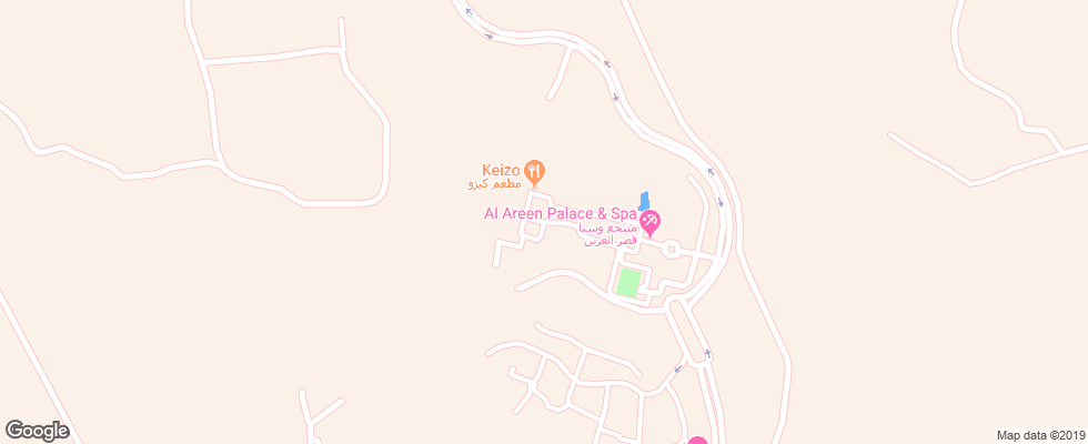 Отель Al Areen Palace & Spa на карте Бахрейна