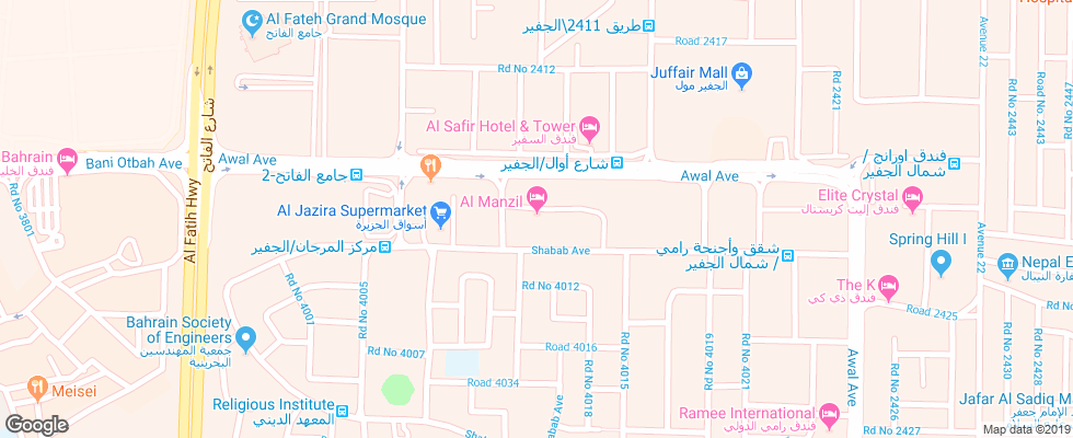 Отель Al Manzil Suites на карте Бахрейна