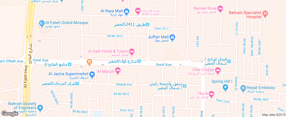 Отель Arman Hotel на карте Бахрейна