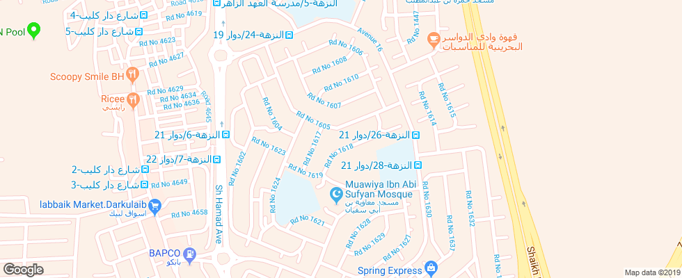Отель Delmon International на карте Бахрейна