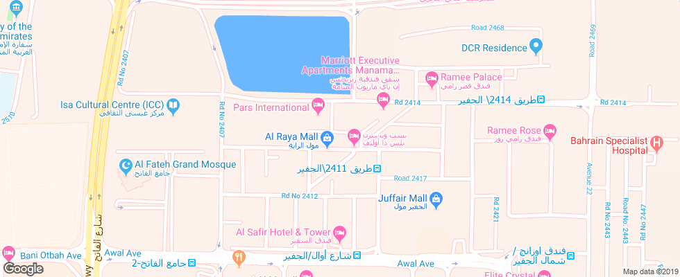 Отель Diva на карте Бахрейна