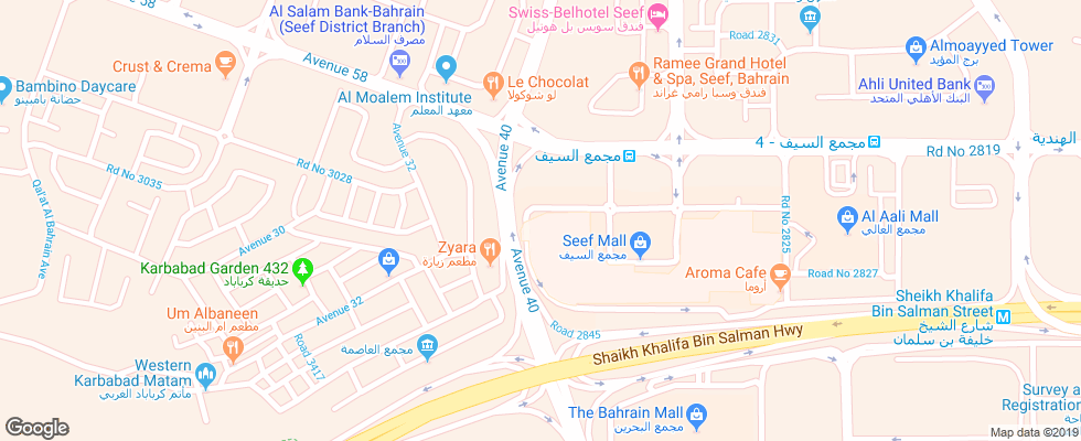 Отель Fraser Suites Seef на карте Бахрейна