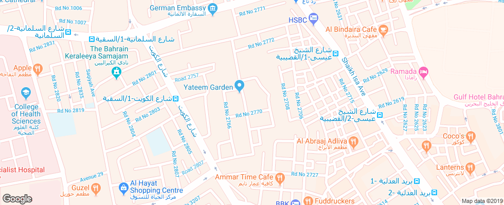 Отель Sea Shell на карте Бахрейна