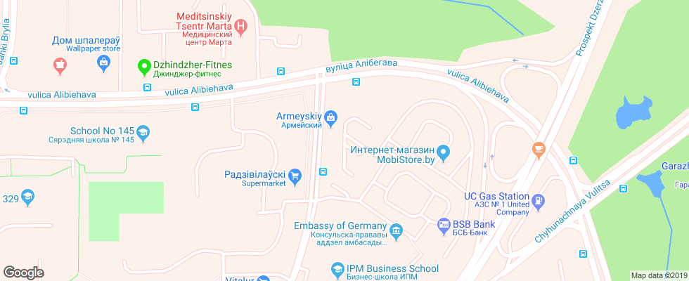 Отель Ibb на карте Беларуси
